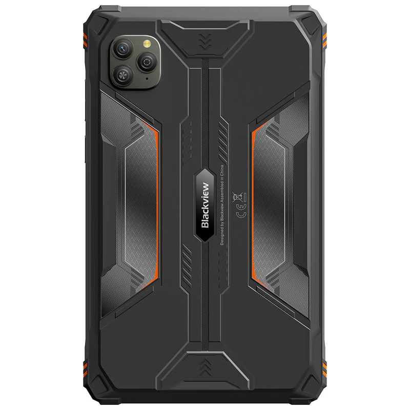 TABLETTE BLACKVIEW ACTIVE 5 T615 , 8.68" HD+IPS 800X1340 90 HZ , 8GB/128GB , ANDROID 15 , CAMERA 13MP / 16MP , BATTERY 6600mAh , HAND STRAP , PASSIVE CAPACITIVE PEN NOIR / ORANGE QUB 