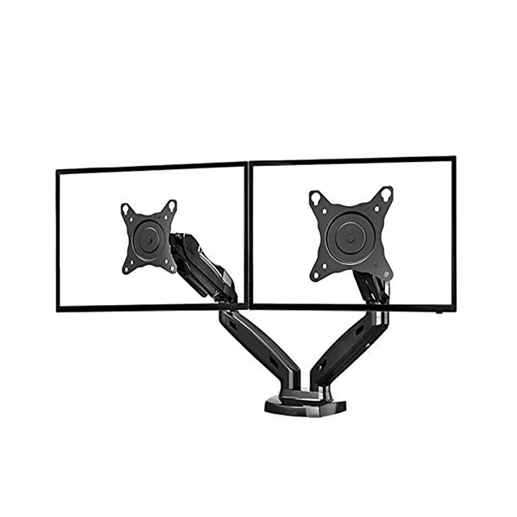 SUPPORT D'ECRAN ARTICULE POUR BUREAU DOUBLE 17"-27"NB F80
