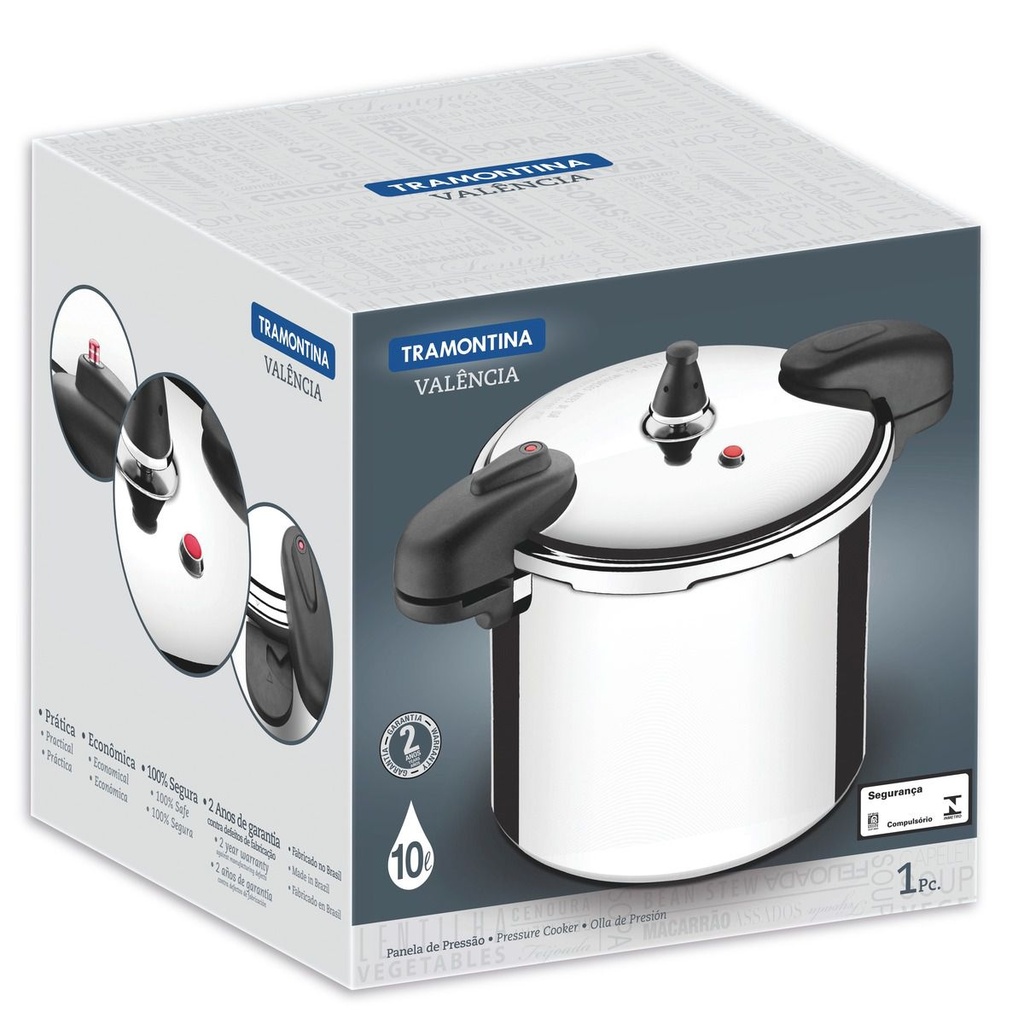 VR. 24CM PRESSURE COOKER 10L VALENCIA TRAMONTINA. 20564/024