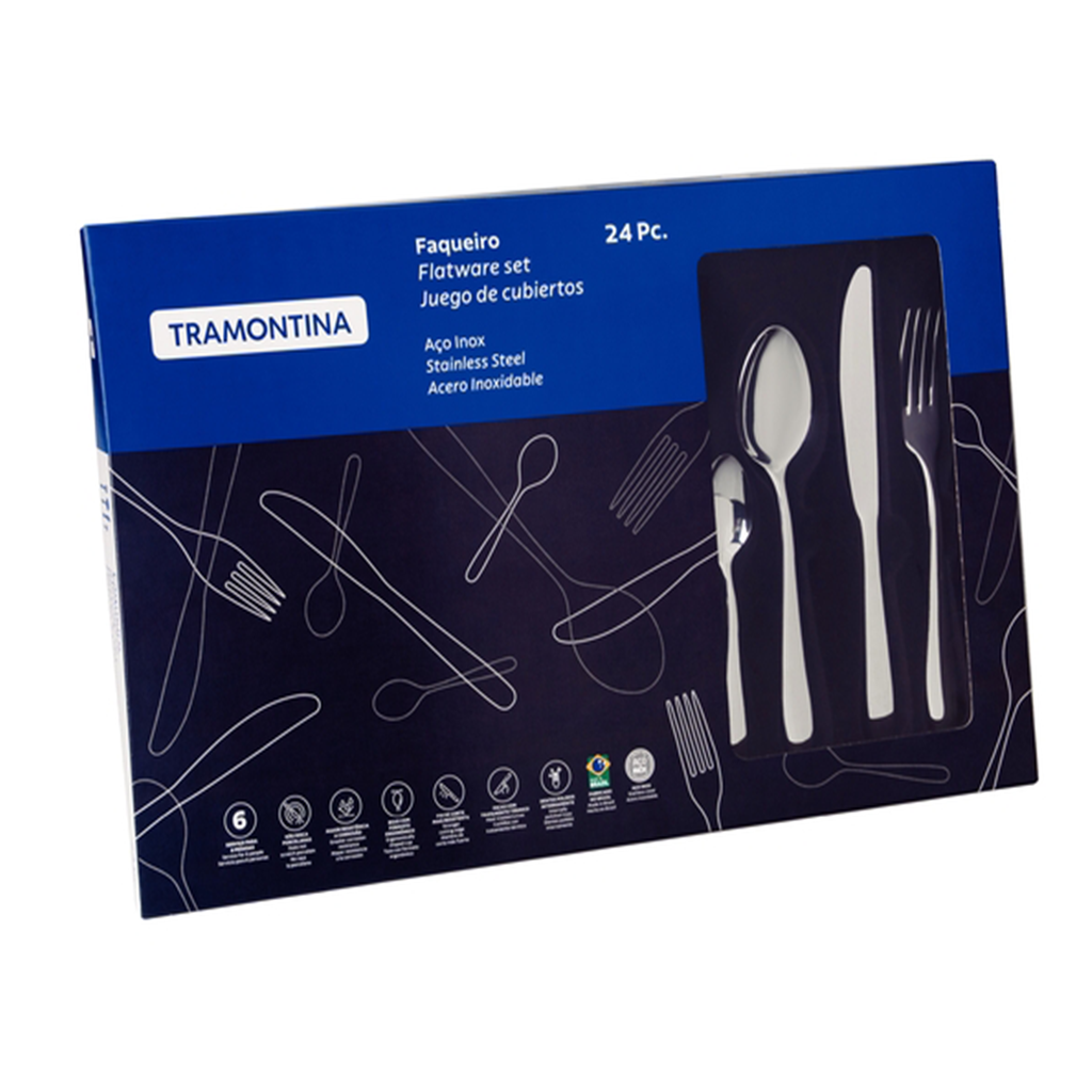 VR. 24PCES FLATWARE SET VICENZA TRAMONTINA. 66924/003