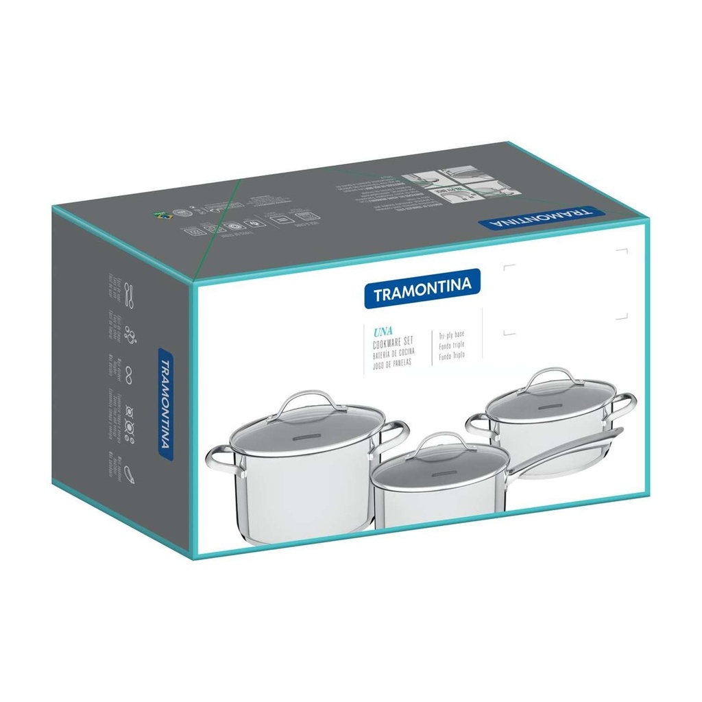 VR. 4PC COOKWARE SET UNA TRAMONTINA 65280/310