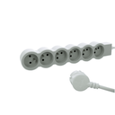 EL. 049484 RALLONGE MULTIPRISE A PUIT 1.5m EXTRA PLATE 6X2P+T 230V 3500W 16A BLC GRIS CLAIR LE GRAND