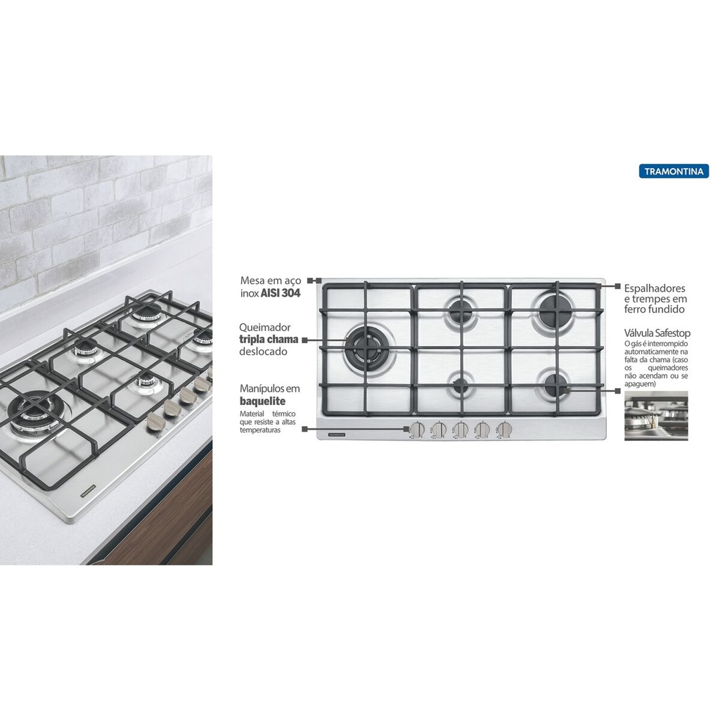 VR. STEEL HOB PENTA 5GX TRI90 TRAMONTINA 94752/104