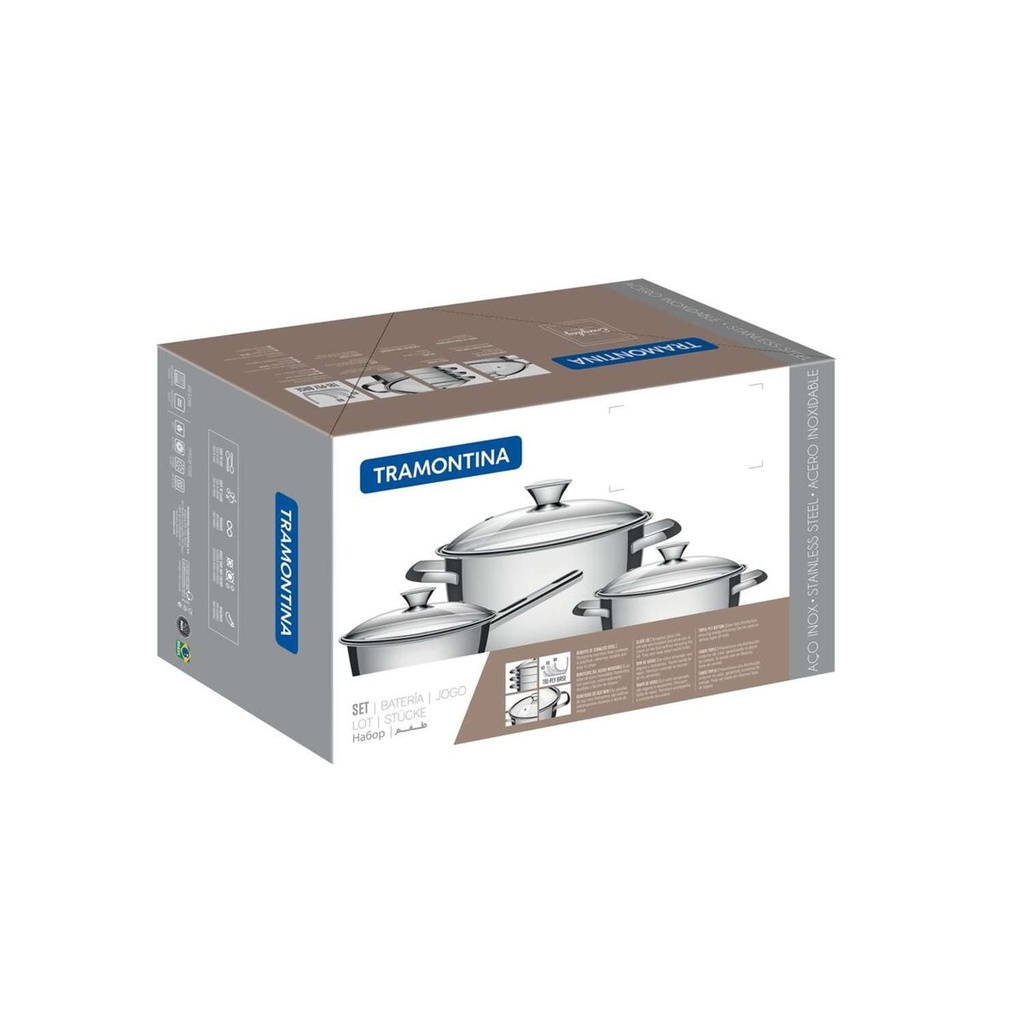 VR. 3PCS COOKWARE SET ALLEGRA 65660/694 TRAMONTINA