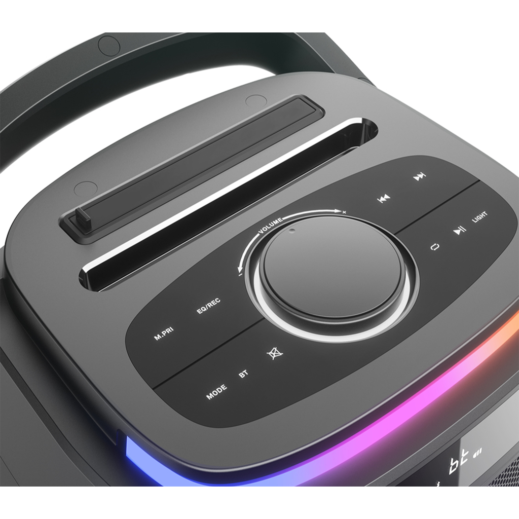 EL. ENCEINTE PORTABLE 2x8"+2x2,5"-RECHARGEABLE-BLUETOOTH-USB-SD-FM-TWS -ENTREE GUITARE-TELECOMMANDE-AUX-MICRO-200W-20000W PMPO VISTA. SP9948BT