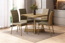 MB. 159332980 SQUARE TABLE REF 1593 OAK NOCE W/GOLD MATTE CARRARO 