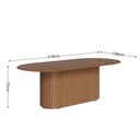 MB. 06833 MESA LIVING 2.2 - TAMPO LAMINADO OVAL CINAMOMO -IMCAL