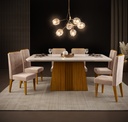 MB. MESA ITALIA 900 - TAMPO CHANF . CURVO MAD/VD PINTADO 1700X900X30 FREIJO/OFF WHITE 18788222 DJ MOVEIS