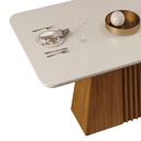 MB. MESA ITALIA 900 - TAMPO CHANF . CURVO MAD/VD PINTADO 1700X900X30 FREIJO/OFF WHITE 18788222 DJ MOVEIS