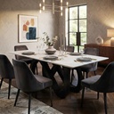 YT65 TABLE A MANGER EN  MARBRE 200X100 ( PLAQUE REF 637 ) 3 COLIS 