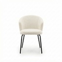 TABLE SALLE A MANGER ARK-DC7094 (ARKT23031)+ 06 CHAISES ARK-DC23016 COL 02 BLANC ARKEMIX 1820*730*100