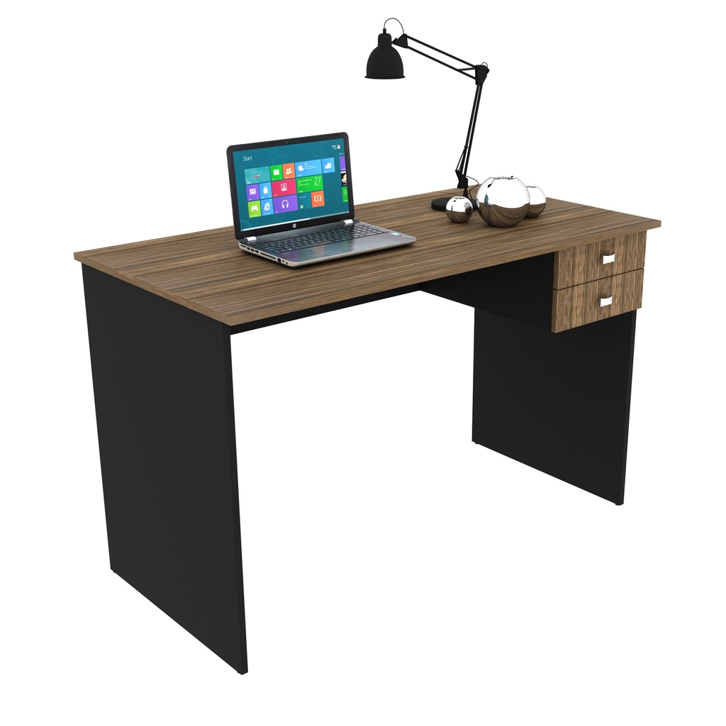 MB. ME4165 0002 OFFICE TABLE BLACK / WALNUT TECNOMOBILI