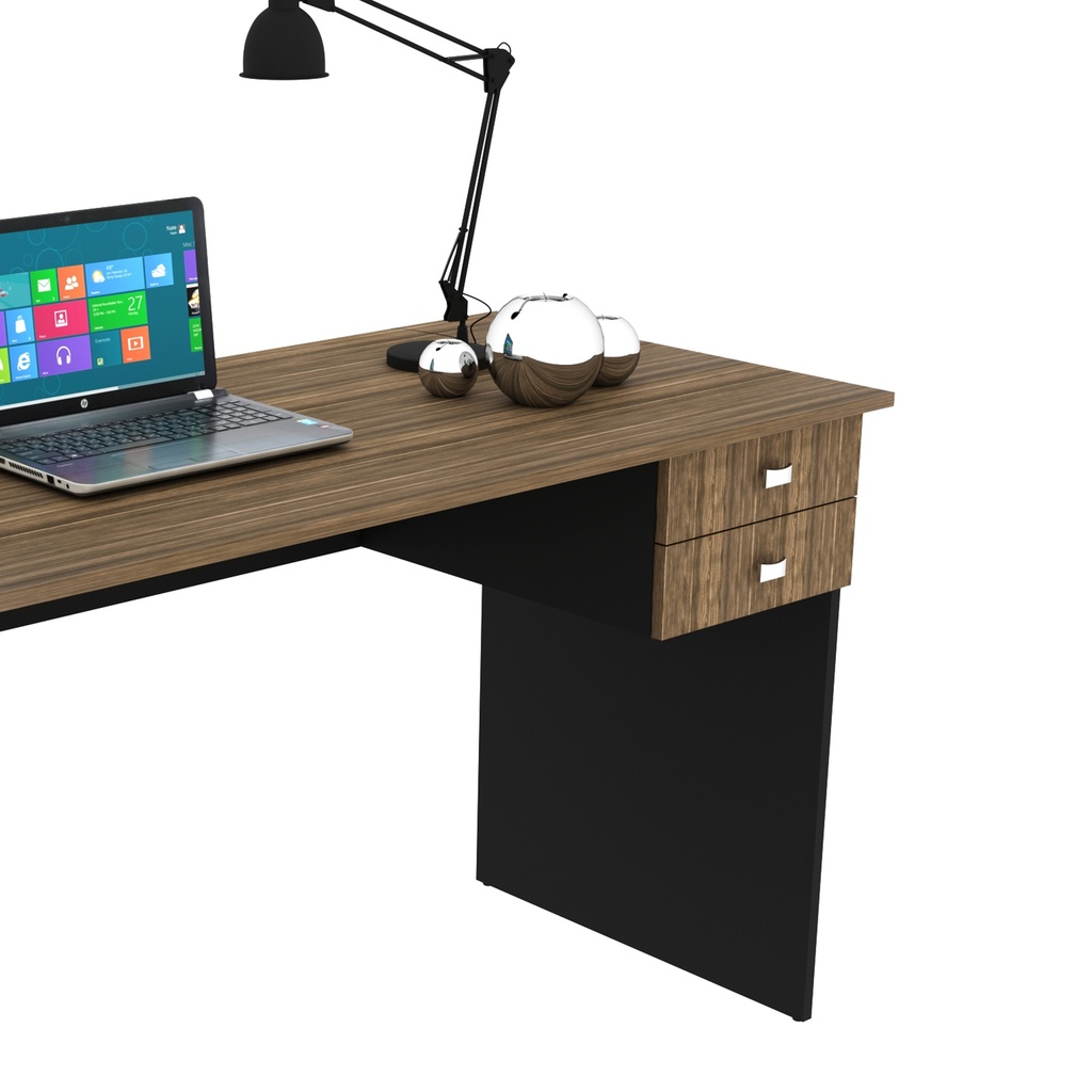 MB. ME4165 0002 OFFICE TABLE BLACK / WALNUT TECNOMOBILI