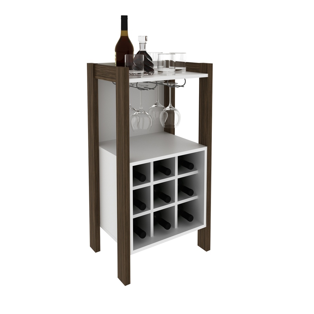MB. AZ1032 0001 WINE RACK WALNUT/WHITE TECNOMOBILI 