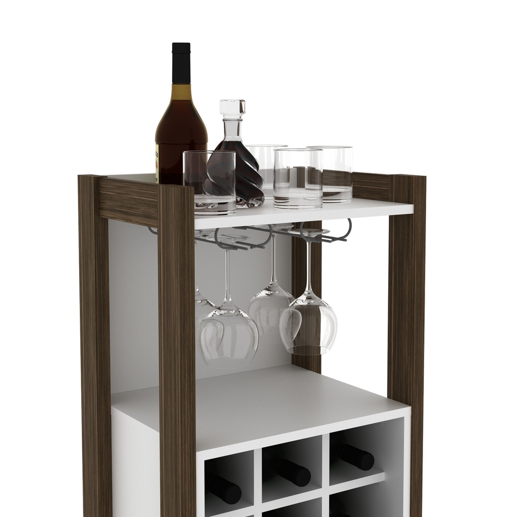 MB. AZ1032 0001 WINE RACK WALNUT/WHITE TECNOMOBILI 