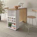 MB. AD5003 0003 WINE RACK TABLE WHITE/ALMOND TECNOMOBILI 