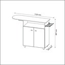 MB. TP3000 0001 IRONING BOARD W/ 02 DOORS WHITE TECNOMOBILI 