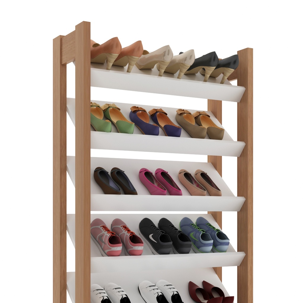 MB. AZ1006 0004 SHOE RACK WHITE/ALMOND TECNOMOBILI 