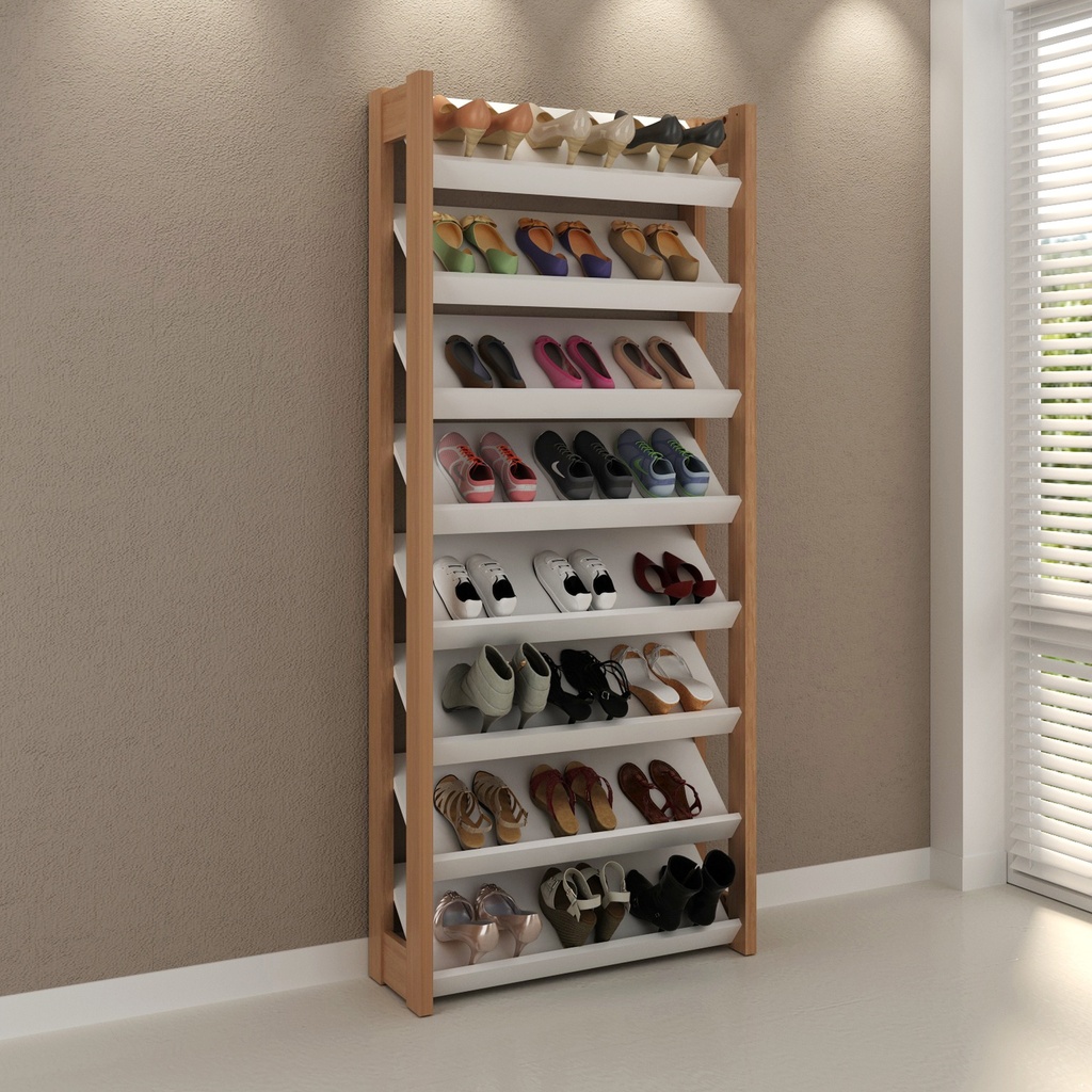 MB. AZ1006 0004 SHOE RACK WHITE/ALMOND TECNOMOBILI 