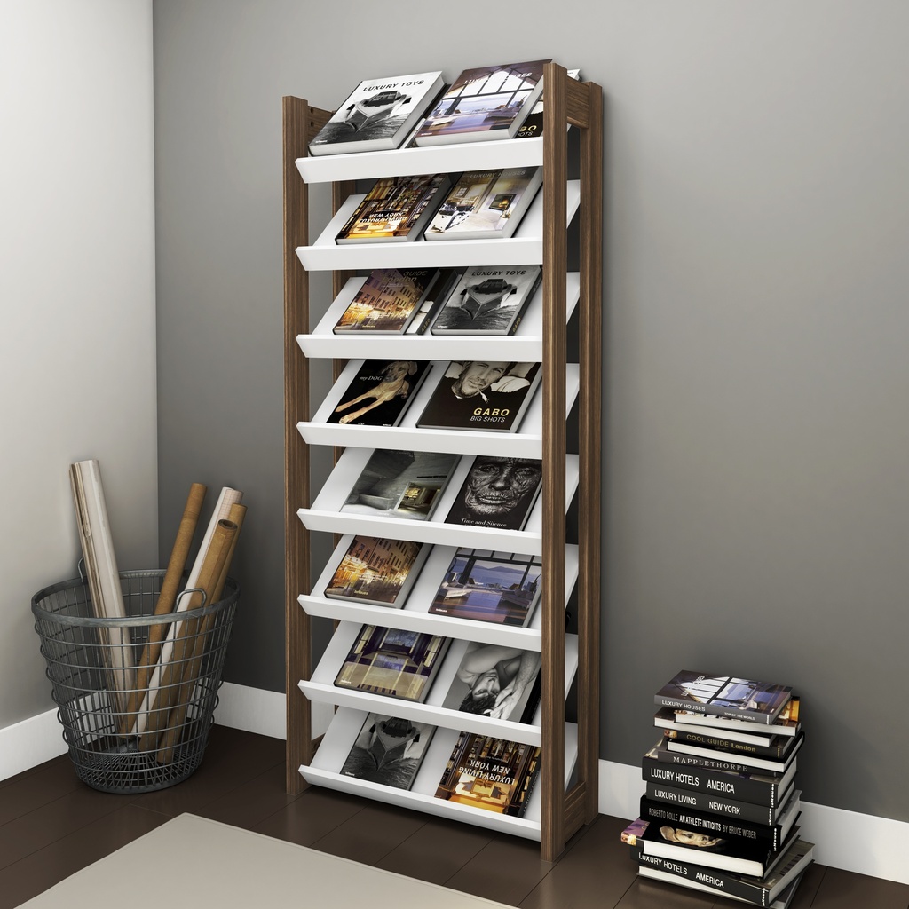 MB. AZ1006 0001 SHOE RACK WHITE/WALNUT TECNOMOBILI 