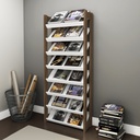 MB. AZ1006 0001 SHOE RACK WHITE/WALNUT TECNOMOBILI 