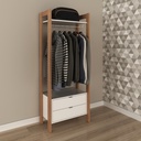 MB. AZ1011 0004 HIGH OFFICE CABINET 2 DOORS WHITE/ALMOND TECNOMOBILI 