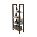 MB. AZ1005 0001 BOOKCASE WHITE/WALNUT TECNOMOBILI 