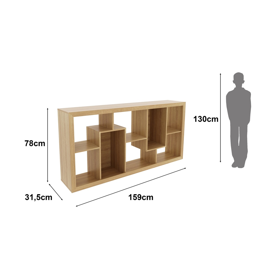 MB. E1712 0006 BOOKCASE ALMOND TECNOMOBILI 