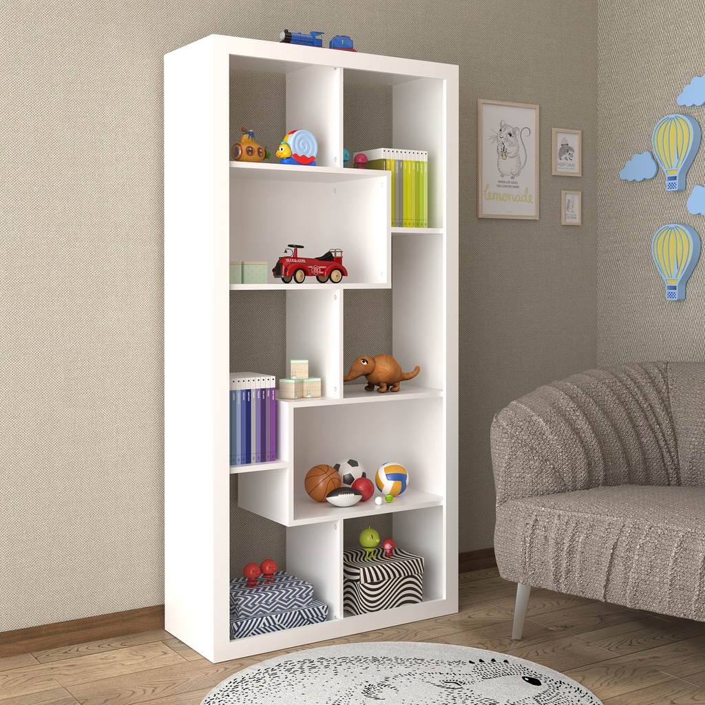 MB. E1712 0001 BOOKCASE WHITE TECNOMOBILI 