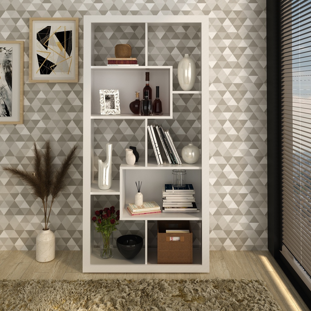MB. E1712 0001 BOOKCASE WHITE TECNOMOBILI 