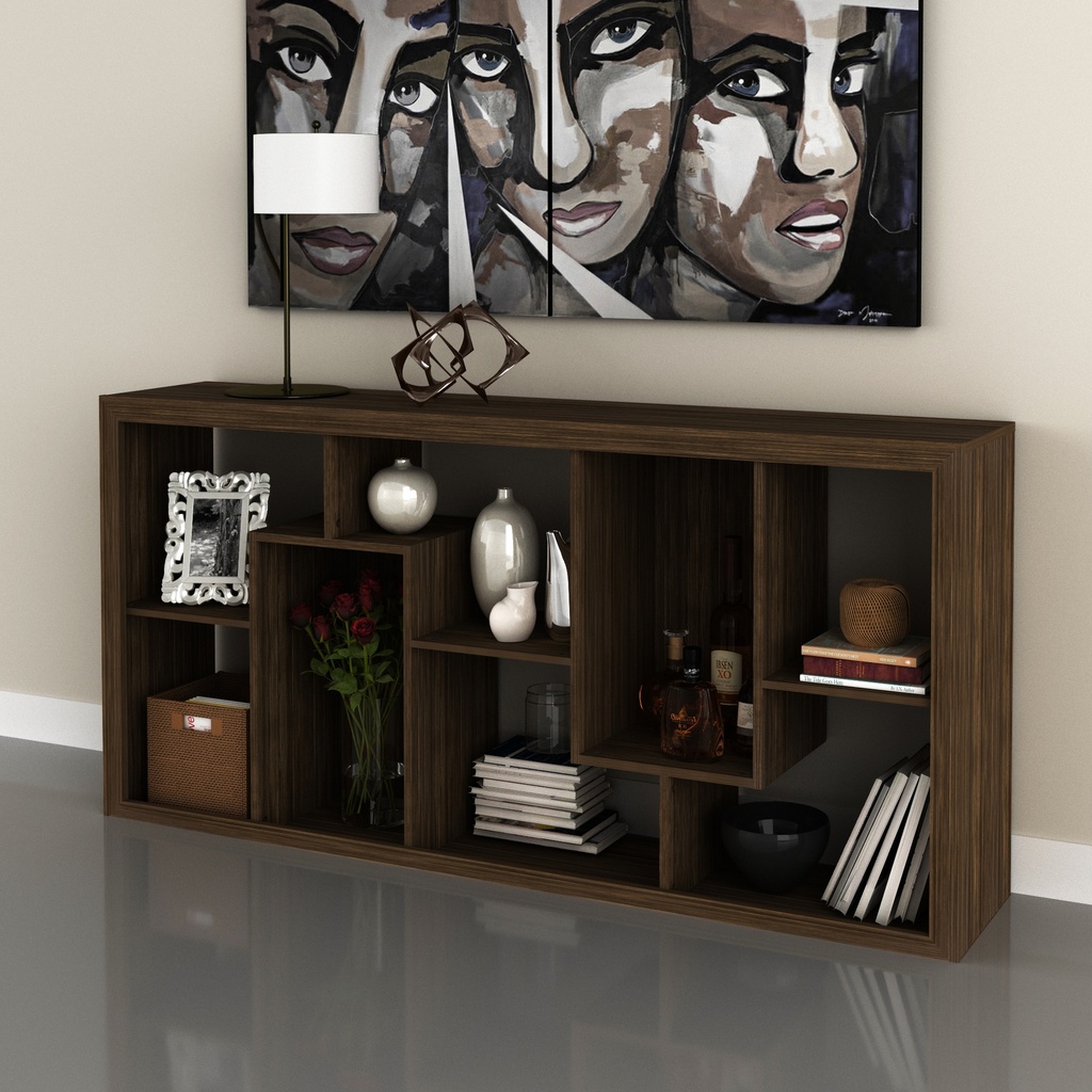 MB. E1712 0004 BOOKCASE WALNUT TECNOMOBILI 