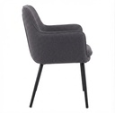 MB. ARKT23031+6 PCS ARKC24072-16 DINING TABLE Melamine top S-19, Matt black powder coated legs. 1800x90 & SET 6 CHAIRS Back and seat covered by 355A-16, With small (ARK-DC7094) 1370*730*120