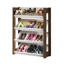 MB. AZ1025 0001 SHOE RACK WHITE/WALNUT TECNOMOBILI 