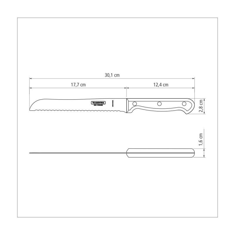 VR. 7 BREAD KNIFE ULTRACORTE TRAMONTINA 23859/107