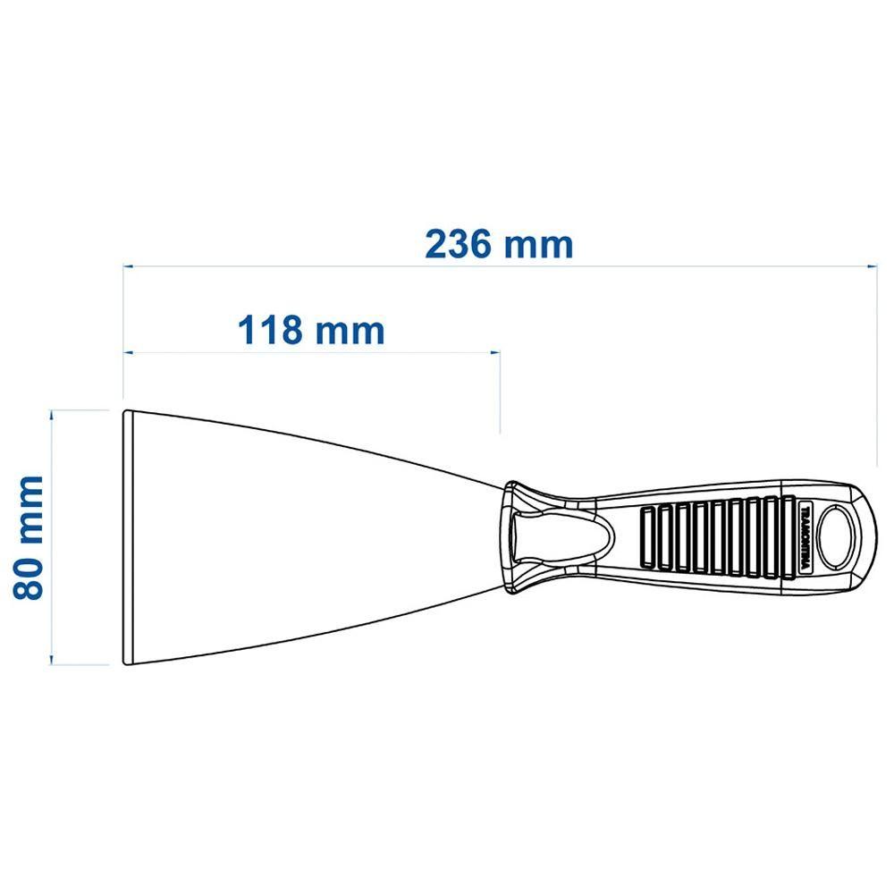 VR. FLEXIBLE SCRAPER 8CM PLASTIC HANDLE TRAMONTINA 77395/085
