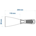 VR. FLEXIBLE SCRAPER 8CM PLASTIC HANDLE TRAMONTINA 77395/085