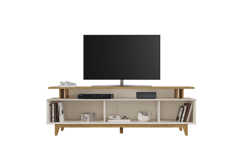 MB. NT1385/275 TV STAND NT 1385 MADE IN MDP OFF WHITE TX / FREIJO TREND NOTAVEL