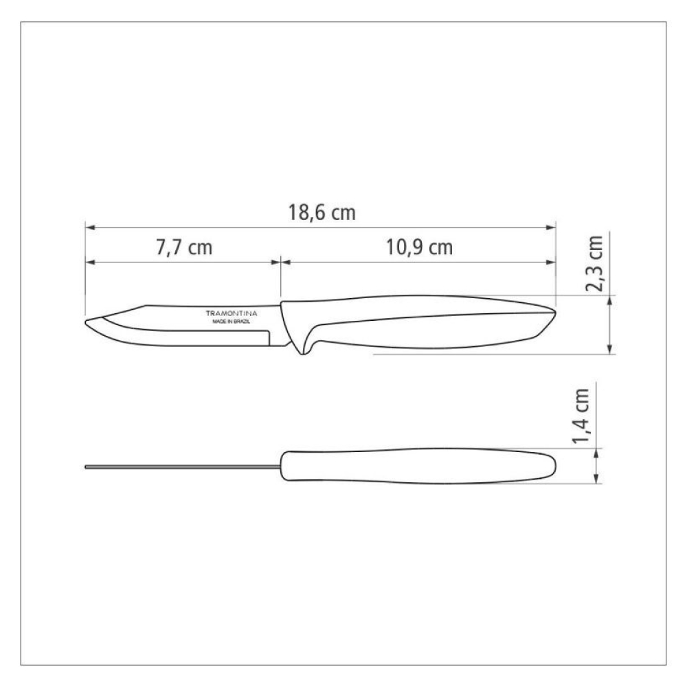 VR. 3 VEGETABLE AND FRUIT KNIFE PLENUS 23420/863 TRAMONTINA