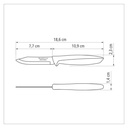 VR. 3 VEGETABLE AND FRUIT KNIFE PLENUS 23420/863 TRAMONTINA