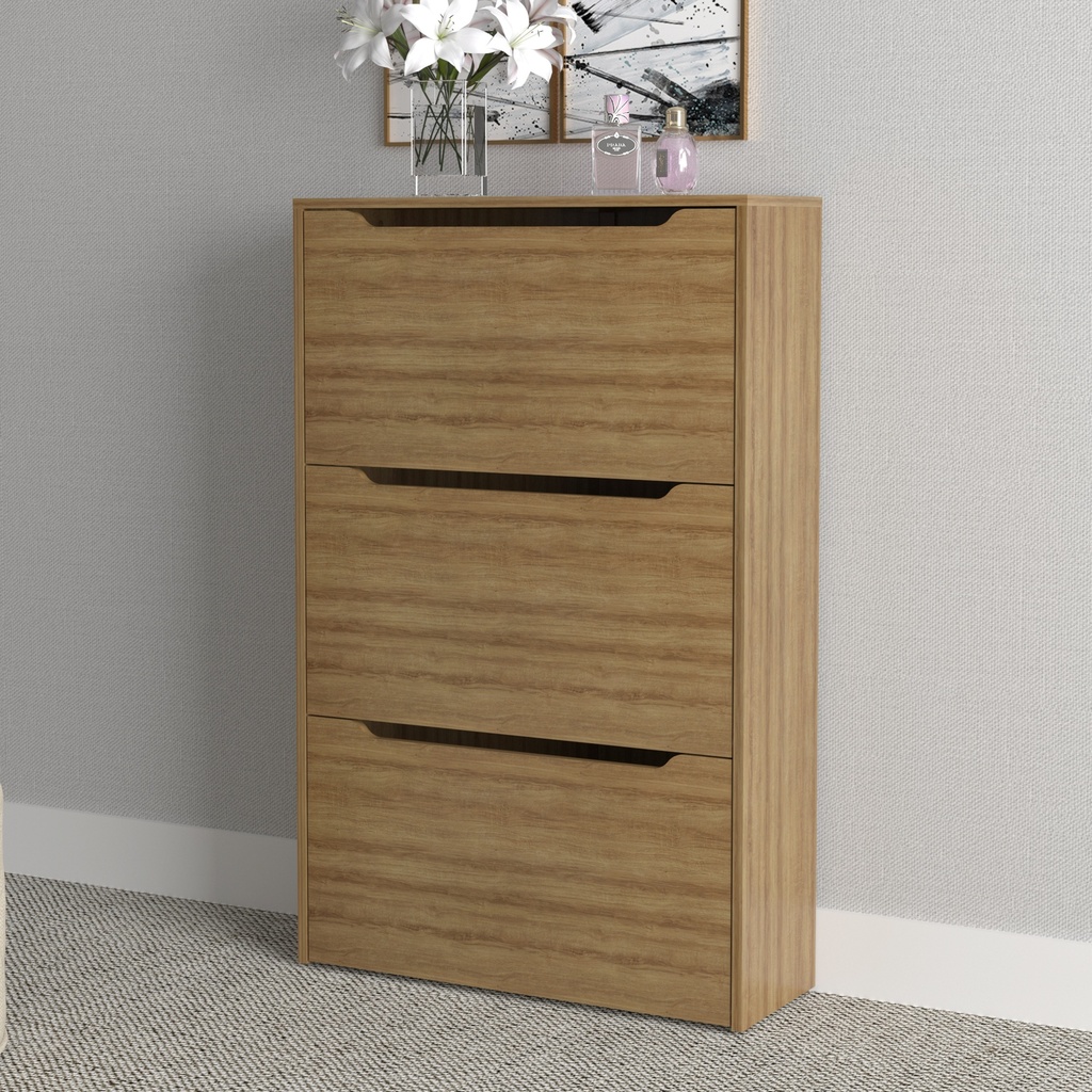 MB. SA3405 0002 3 DOORS SHOE RACK ALMOND TECNOMOBILI 