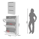MB. SA3405 0001 SHOE RACK WHITE TECNOMOBILI 