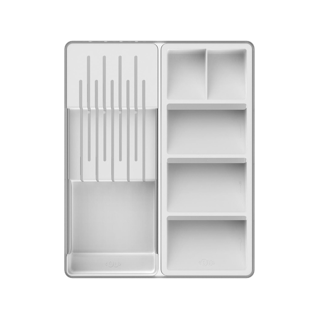 VR. OGC2100BCF (OCG2100BCF) CLEAR KNIFE AND CUTLERY ORGANIZER BLANC -OU