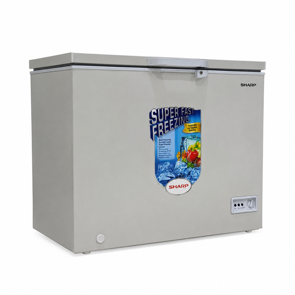 EL. CONGELATEUR 320L SILVER AVEC VITRE SCFKE320XL.SL2 SHARP