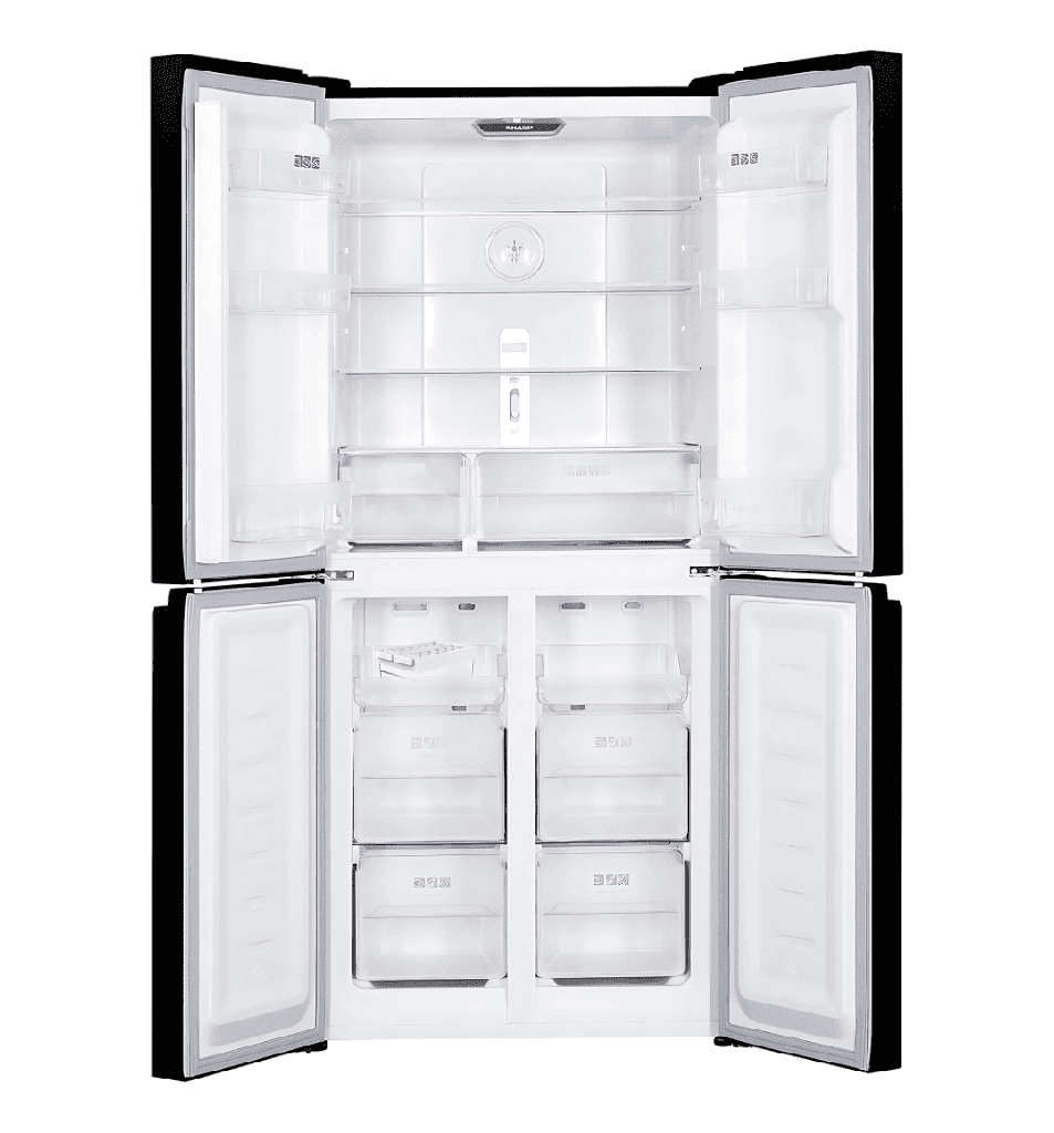 SJFH560BK3 REFRIGERATEUR 560L 04 PORTES - NO FROST - PLASMACLUSTER - ICE MAKER - INVERTER -BLACK GLASS DOOR SHARP