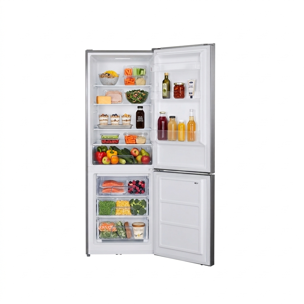 SJBH180HS2 REFRIGERATEUR COMBI 180L - PORTE REVERSIBLE - INOX SILVER - DEFROST SHARP