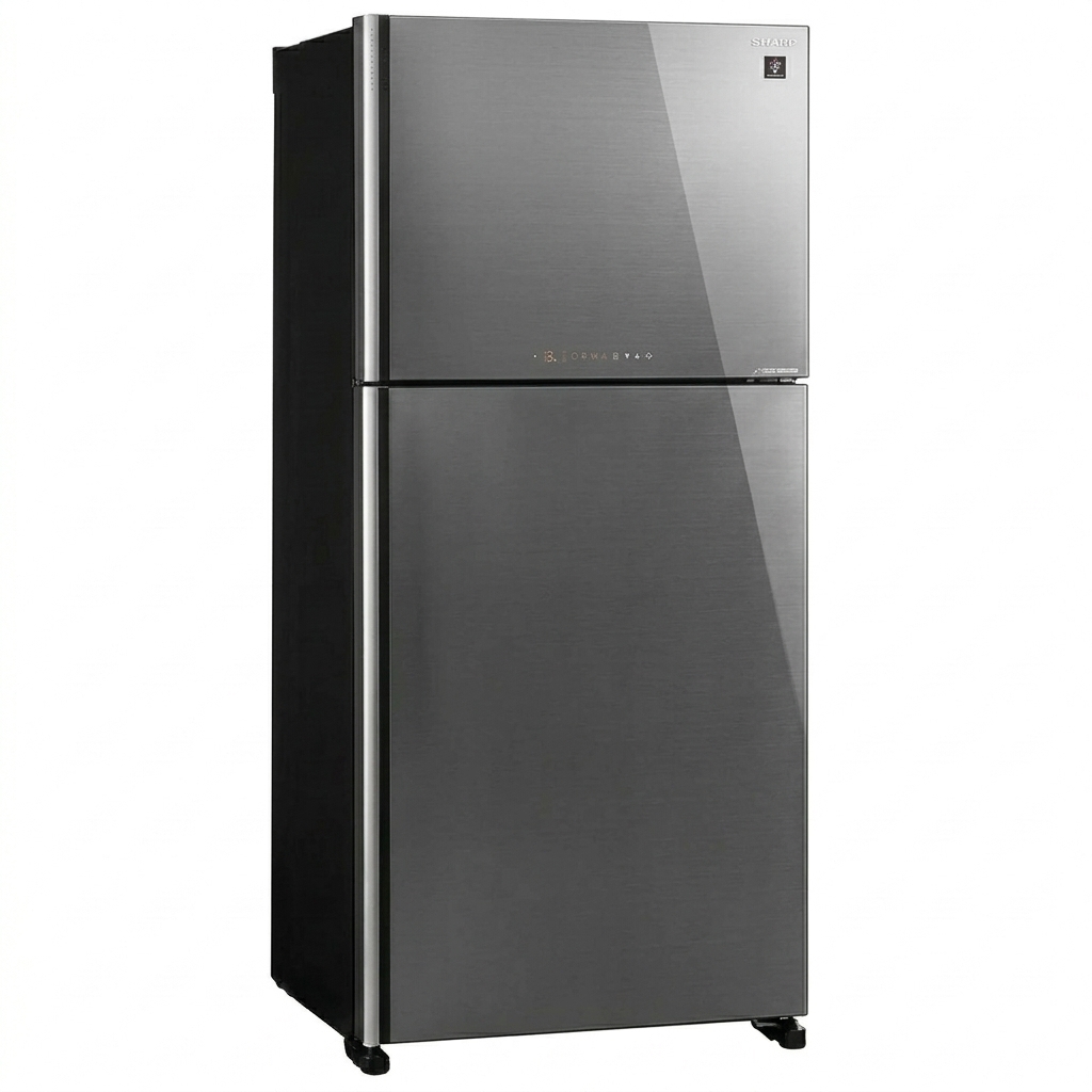EL. SJGT710G-DS3/RD3 REFRIGERATEUR 02 PORTE A+ 710L - NO FROST - HYBRID COOLING SYSTEM - INVERTER - CONTROLE DE LA TEMPERATURE TACTILE - DARK SILVER GLASS DOOR SHARP