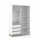 MB. 71067 ROUPEIRO 2PTS CORRER ZUPY LAQUEADO BCO SOFT/ECO WOOD MATIC 