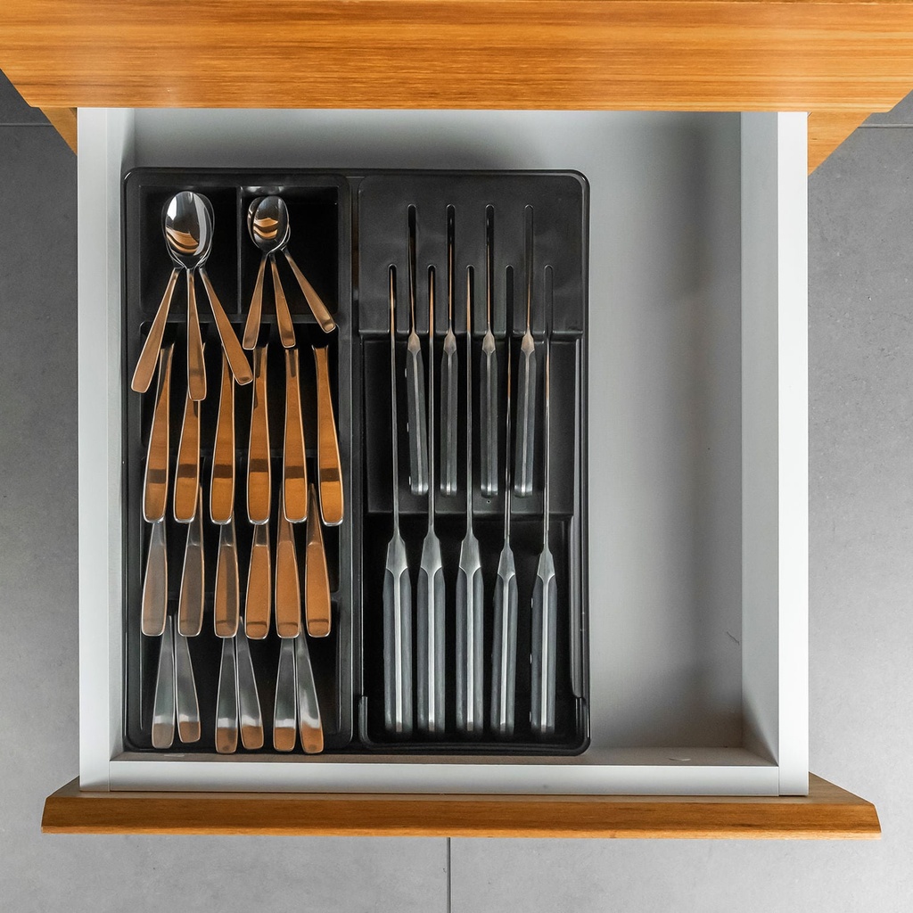 VR. OGC2100PTF (OCG2100PTF) CLEAR KNIFE AND CUTLERY ORGANIZER NOIR -OU