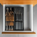 VR. OGC2100PTF (OCG2100PTF) CLEAR KNIFE AND CUTLERY ORGANIZER NOIR -OU