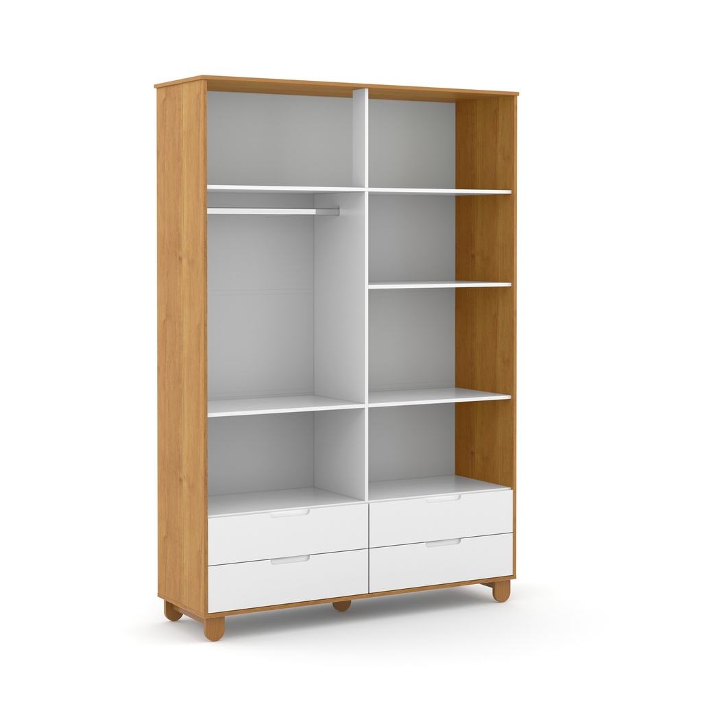 MB. 71286 ROUPEIRO 4PTS ZUPY CLEAN SM LAQUEADO FREIJO/BCO MATIC